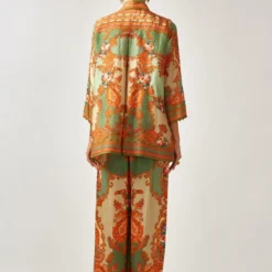 Rajdeep Ranawat Maizah Serene Green Floral Printed Shirt Top -Textalux Sales 011223rr31 5