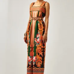 Rajdeep Ranawat Rambha Beige & Orange Floral Printed Jumpsuit -Textalux Sales 011223rr43 3
