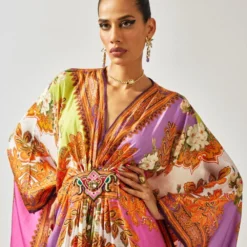 Rajdeep Ranawat Imama Multi-Color Whimsical Print Kaftan -Textalux Sales 013122023rr13 4
