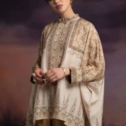 Rajdeep Ranawat Chanel Pearlescent Ivory Floral Print Kaftan Tunic -Textalux Sales 013122023rr23 2