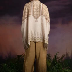 Rajdeep Ranawat Chanel Pearlescent Ivory Floral Print Kaftan Tunic -Textalux Sales 013122023rr23 3