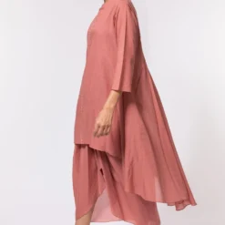 Aikeyah Pink Draped Dress -Textalux Sales 014ak5 3