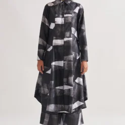 Amrich Black Handpainted Tunic