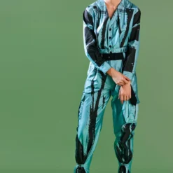 Bennch Brush Stroke Printed Jumpsuit -Textalux Sales 05bbfju 2