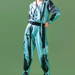 Bennch Brush Stroke Printed Jumpsuit -Textalux Sales 05bbfju 4