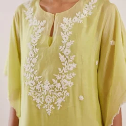 Amisha Kothari Zareena Green Kaftan Set -Textalux Sales 06052023ak11 5