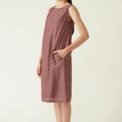 Payal Pratap Persian Red Bukit Printed Dress -Textalux Sales 0702pp09 3