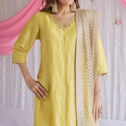 Shorshe Marigold Yellow Kurta Set -Textalux Sales 0710sh08 2