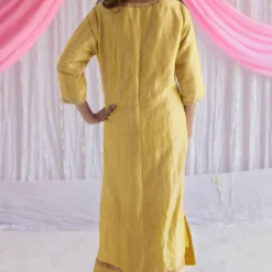 Shorshe Marigold Yellow Kurta Set -Textalux Sales 0710sh08 5