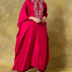 Jayanti Reddy Red Zardosi Embellished Kaftan