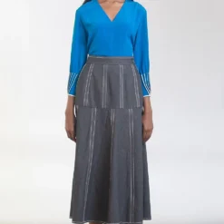 Bodice Cobalt Blue V-neck Top