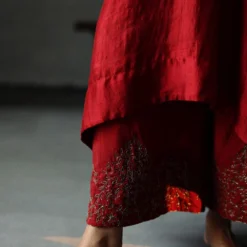 Shorshe Ruby Red Nushka Kaftan Set 10 Shorshe Ruby Red Nushka Kaftan Set -Textalux Sales 1011ss05 4