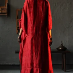 Shorshe Ruby Red Nushka Kaftan Set 11 Shorshe Ruby Red Nushka Kaftan Set -Textalux Sales 1011ss05 5