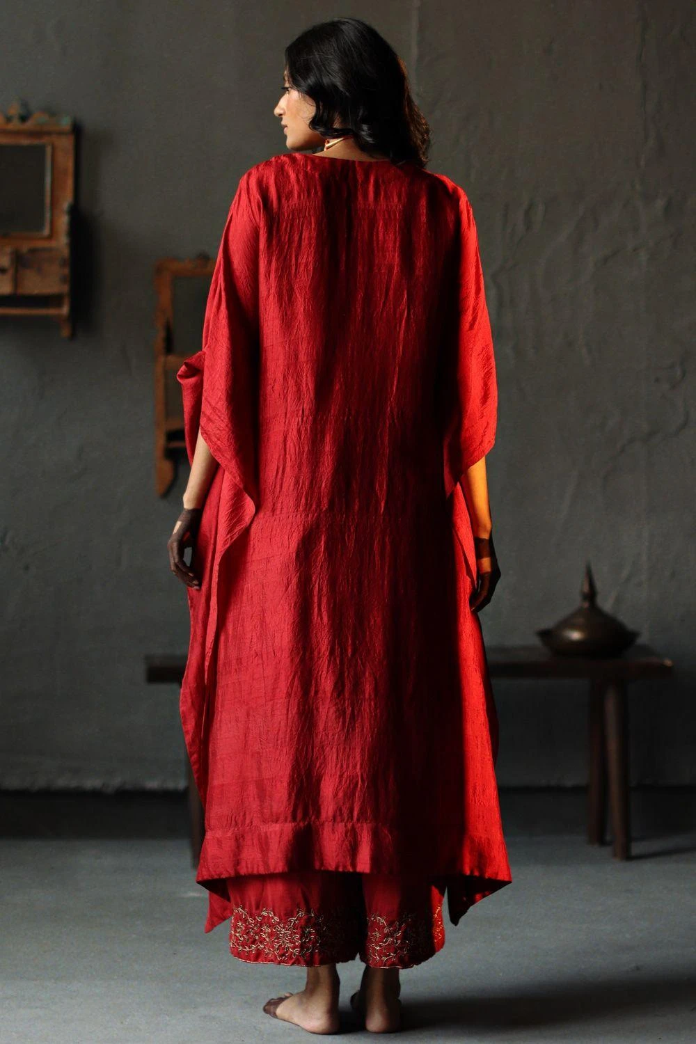 Shorshe Ruby Red Nushka Kaftan Set 7 Shorshe Ruby Red Nushka Kaftan Set - Image 5