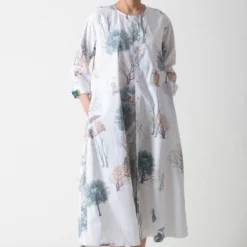SUKETDHIR White Printed Poplin Shirt Dress -Textalux Sales 101sd34 3