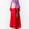 Medium Hand Dyed Colour-blocked Silk Kaftan 2 Medium Hand Dyed Colour-blocked Silk Kaftan -Textalux Sales 105sm41 1