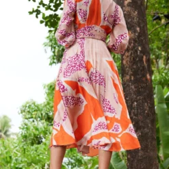 Twinkle Hanspal Milah Abstract Printed Midi Dress -Textalux Sales 10723th24 3