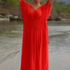 Twinkle Hanspal Lexi Orange Kaftan -Textalux Sales 10723th29 1