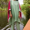 Twinkle Hanspal Marina Colour Blocked Kaftan Set -Textalux Sales 10723th34 1