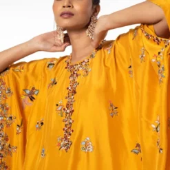 Anamika Khanna Yellow Embroidered Kaftan Set 9 Anamika Khanna Yellow Embroidered Kaftan Set -Textalux Sales 1111ak1 4