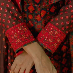 Pooja Keyur Brown Aari Embroidered Jumpsuit -Textalux Sales 111pkm6 5