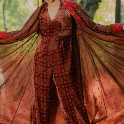 Pooja Keyur Brown Aari Embroidered Jumpsuit -Textalux Sales 111pkm6 6