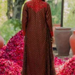 Pooja Keyur Brown Aari Embroidered Jumpsuit -Textalux Sales 111pkm6 7