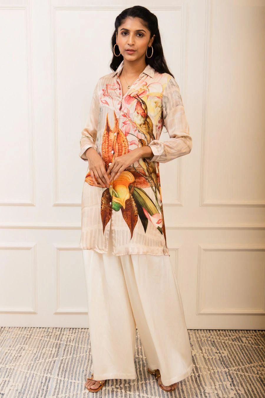 Varun Bahl Pret Botanical Printed Buttoned Down Tunic 3 Varun Bahl Pret Botanical Printed Buttoned Down Tunic