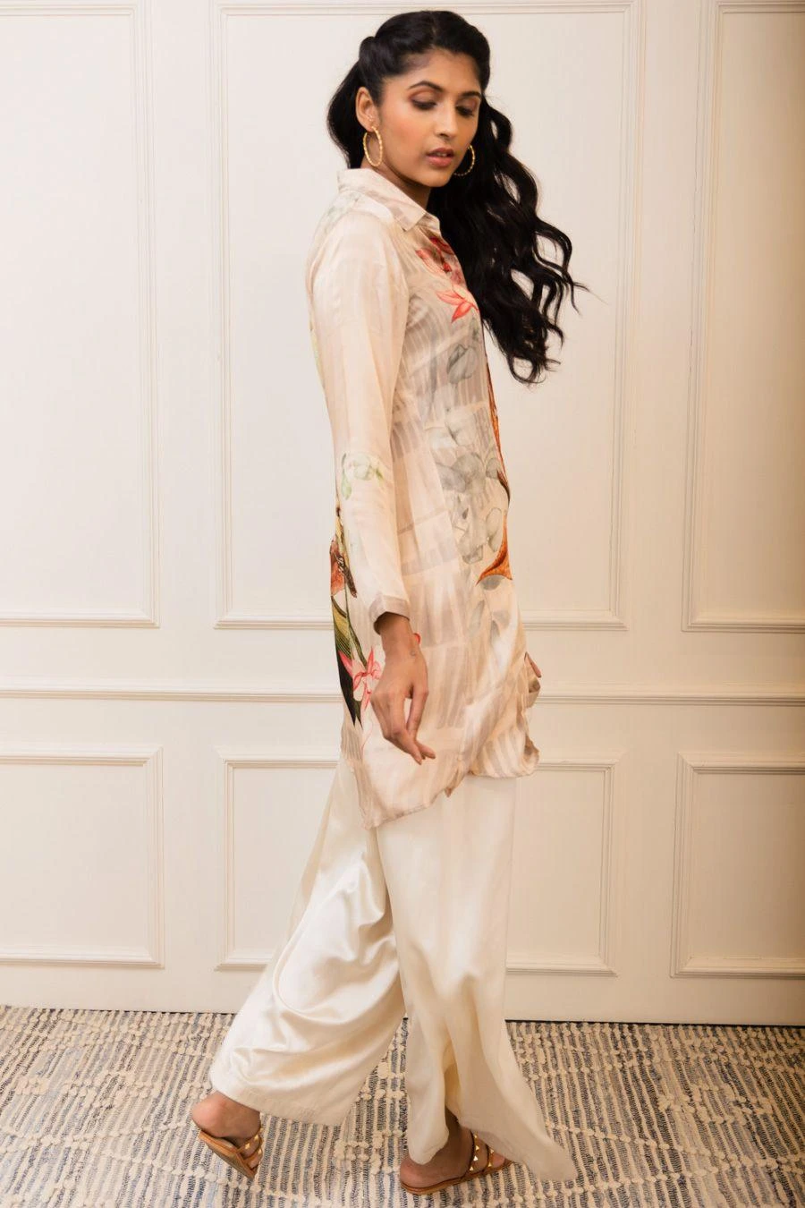 Varun Bahl Pret Botanical Printed Buttoned Down Tunic 6 Varun Bahl Pret Botanical Printed Buttoned Down Tunic - Image 4