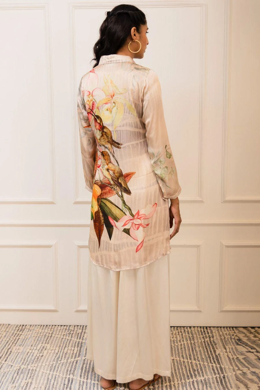 Varun Bahl Pret Botanical Printed Buttoned Down Tunic 7 Varun Bahl Pret Botanical Printed Buttoned Down Tunic - Image 5