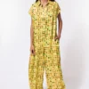 Inca Lime Houndstooth Printed Jumpsuit -Textalux Sales 114inca21 1 1