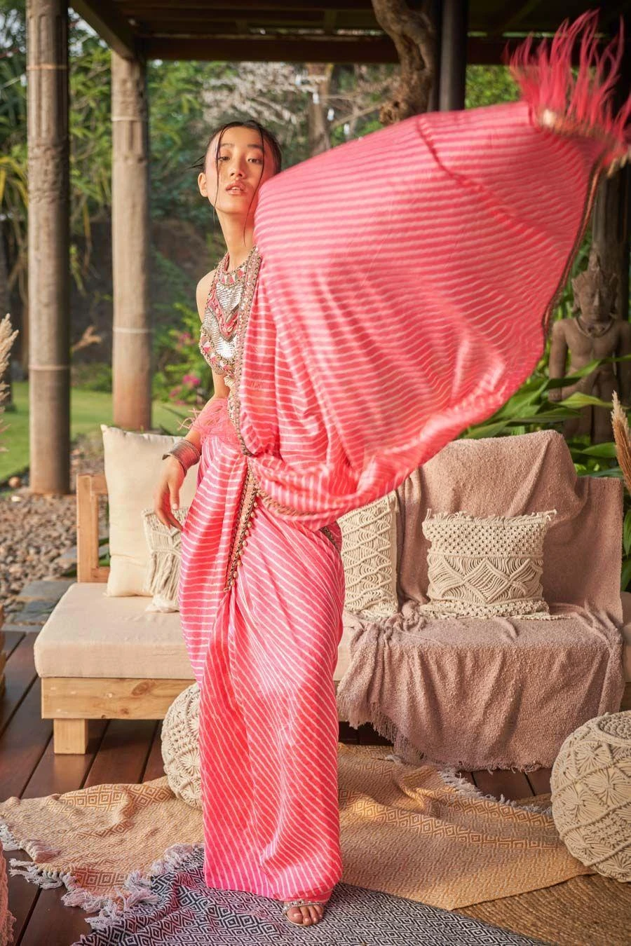 Surily G Neon Pink Embroidered Crop Top 4 Surily G Neon Pink Embroidered Crop Top - Image 2