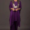 Prahnaaya Purple Embroidered Kaftan Set -Textalux Sales 118prac14 1