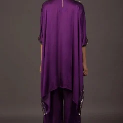 Prahnaaya Purple Embroidered Kaftan Set -Textalux Sales 118prac14 5