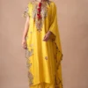 Anamika Khanna Golden Yellow Paisley Embellished Kaftan-Skirt Set 1 Anamika Khanna Golden Yellow Paisley Embellished Kaftan-Skirt Set -Textalux Sales 12124ak9 1