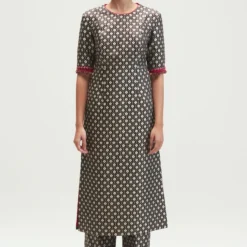 Kshitij Jalori Black Brocade Embroidered Kurta Set