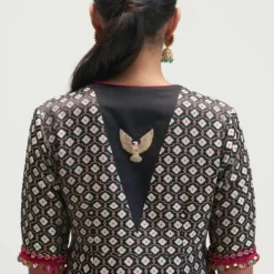 Kshitij Jalori Black Brocade Embroidered Kurta Set -Textalux Sales 1212ks45 3