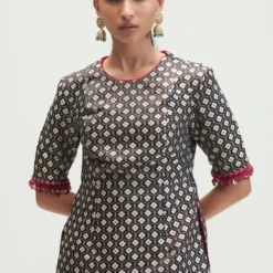 Kshitij Jalori Black Brocade Embroidered Kurta Set -Textalux Sales 1212ks45 4