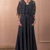 Tarun Tahiliani Black Cutwork Cape & Jumpsuit Set -Textalux Sales 12623tt21 1