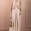 Tarun Tahiliani Beige Hand Embellished Jumpsuit And Gilet Set -Textalux Sales 12623tt5 1