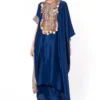 Anamika Khanna Navy Blue Embroidered Kurta Set -Textalux Sales 128ak2 1