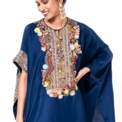 Anamika Khanna Navy Blue Embroidered Kurta Set 8 Anamika Khanna Navy Blue Embroidered Kurta Set -Textalux Sales 128ak2 2