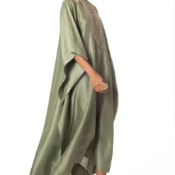 Jayanti Reddy Green Embroidered Kaftan -Textalux Sales 1311jr1 3