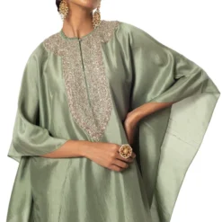Jayanti Reddy Green Embroidered Kaftan -Textalux Sales 1311jr1 4