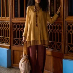 Swatti Kapoor Butter Yellow Pluto Tunic Set