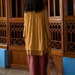 Swatti Kapoor Butter Yellow Pluto Tunic Set -Textalux Sales 131sk24 5