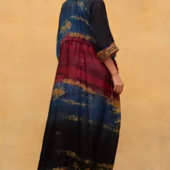 CAPISVIRLEO Multi-coloured Drawstring Kaftan -Textalux Sales 132cp1 5