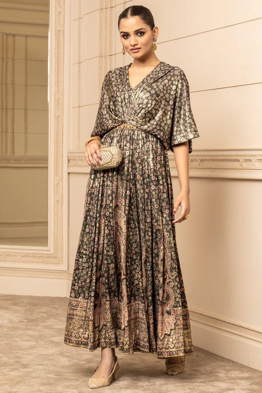 Tarun Tahiliani Black Panelled Jumpsuit 4 Tarun Tahiliani Black Panelled Jumpsuit - Image 2