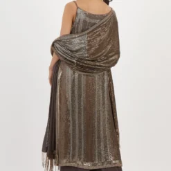 Nakul Sen Charcoal Sequinned Kurta Set -Textalux Sales 13nsc20 5