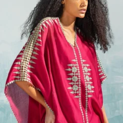 Ikai Persian Pink Cutwork Kaftan -Textalux Sales 1411ik50 3